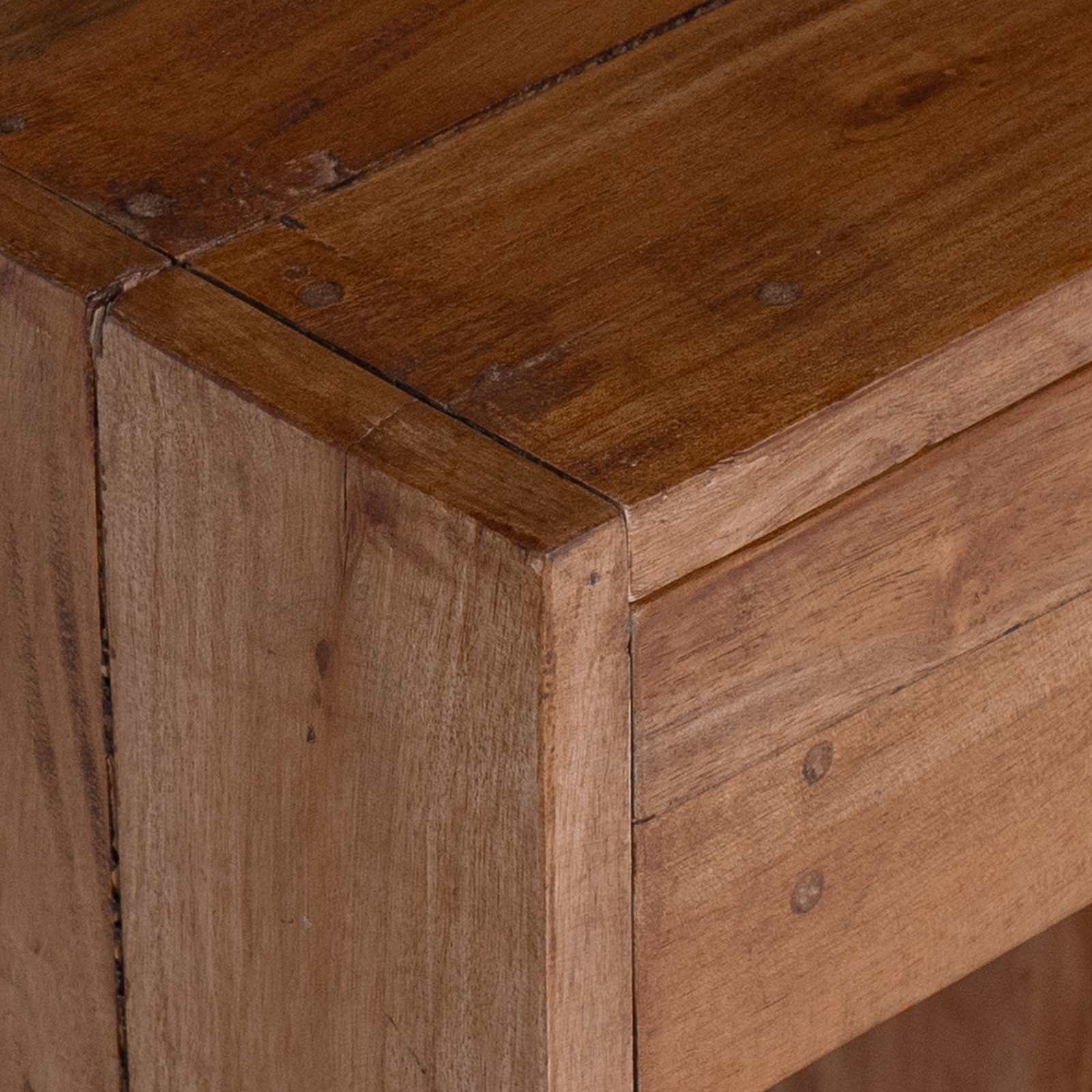 Mesita de Noche Marrón 63 x 30 x 79 cm Madera de Caoba Sólida