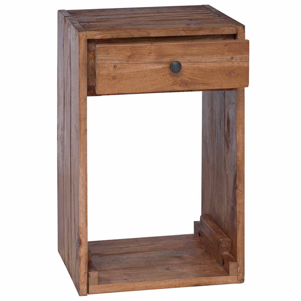 Mesita de Noche Marrón 63 x 30 x 79 cm Madera de Caoba Sólida