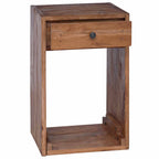 Mesita de Noche Marrón 63 x 30 x 79 cm Madera de Caoba Sólida