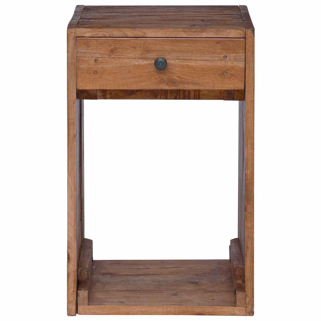 Mesita de Noche Marrón 63 x 30 x 79 cm Madera de Caoba Sólida
