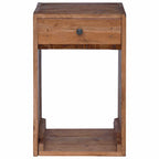 Mesita de Noche Marrón 63 x 30 x 79 cm Madera de Caoba Sólida