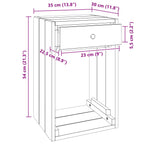 Mesita de Noche Marrón 63 x 30 x 79 cm Madera de Caoba Sólida