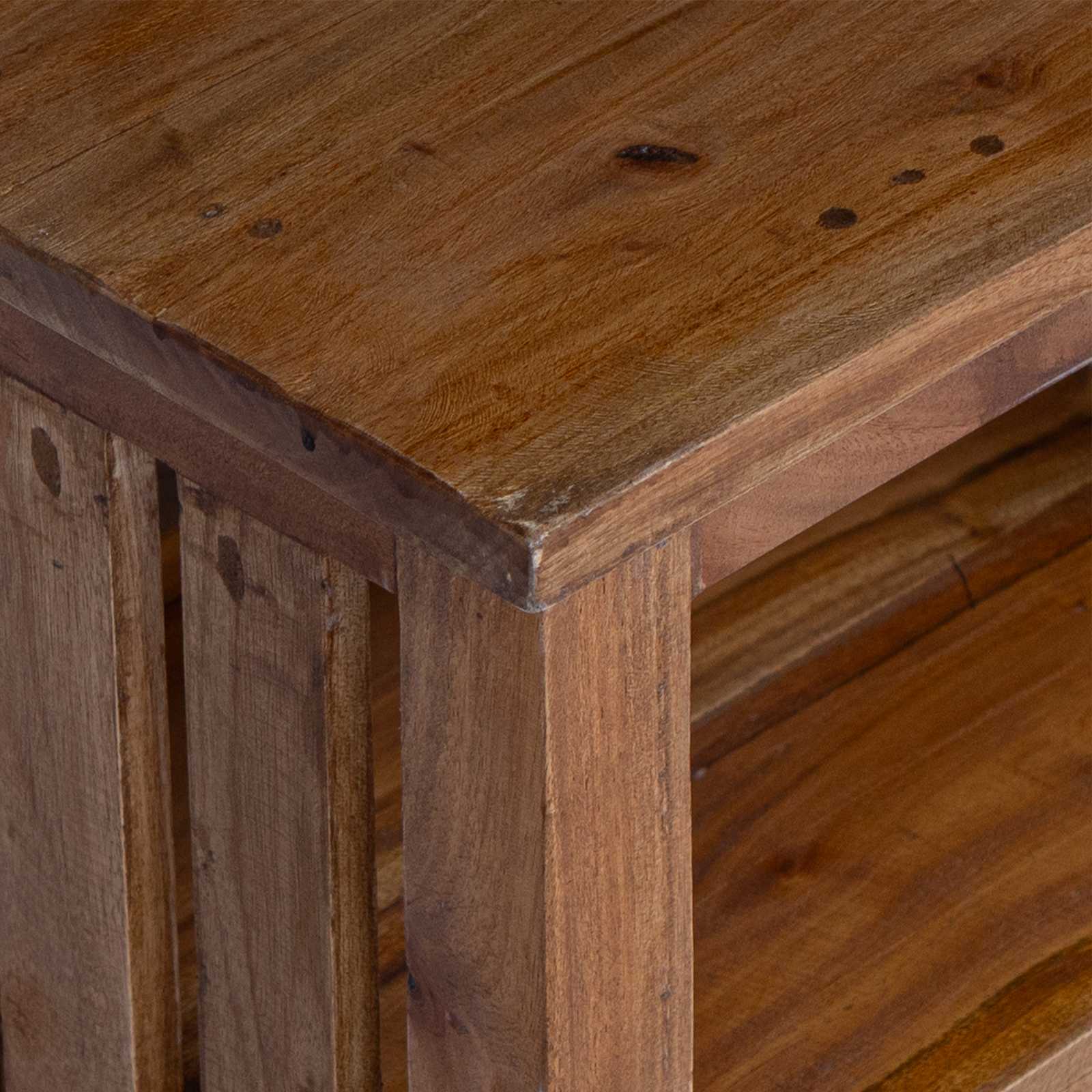 Mesita de Noche Marrón 41 x 30 x 50 cm Madera de Caoba Sólida