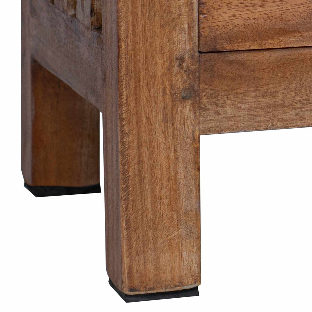 Mesita de Noche Marrón 41 x 30 x 50 cm Madera de Caoba Sólida