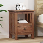 Mesita de Noche Marrón 41 x 30 x 50 cm Madera de Caoba Sólida