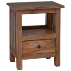 Mesita de Noche Marrón 41 x 30 x 50 cm Madera de Caoba Sólida