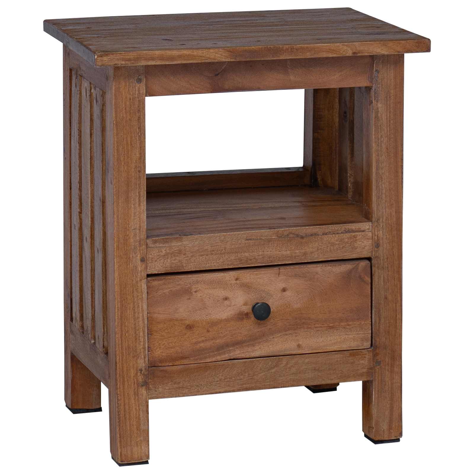 Mesita de Noche Marrón 41 x 30 x 50 cm Madera de Caoba Sólida