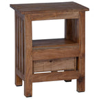 Mesita de Noche Marrón 41 x 30 x 50 cm Madera de Caoba Sólida