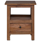 Mesita de Noche Marrón 41 x 30 x 50 cm Madera de Caoba Sólida