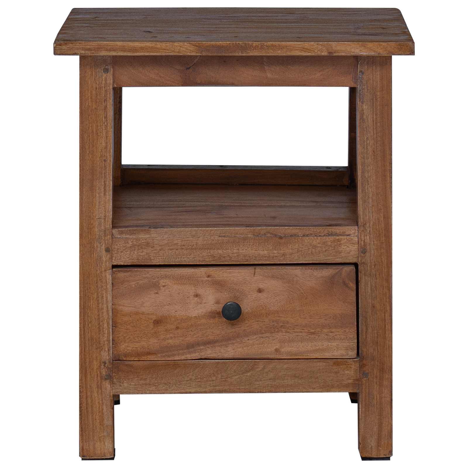 Mesita de Noche Marrón 41 x 30 x 50 cm Madera de Caoba Sólida