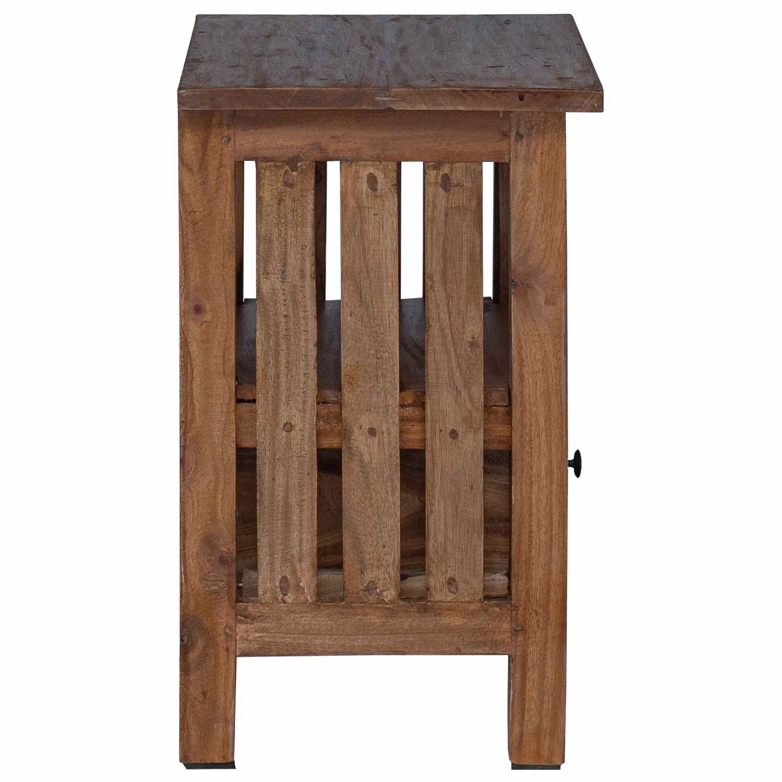 Mesita de Noche Marrón 41 x 30 x 50 cm Madera de Caoba Sólida