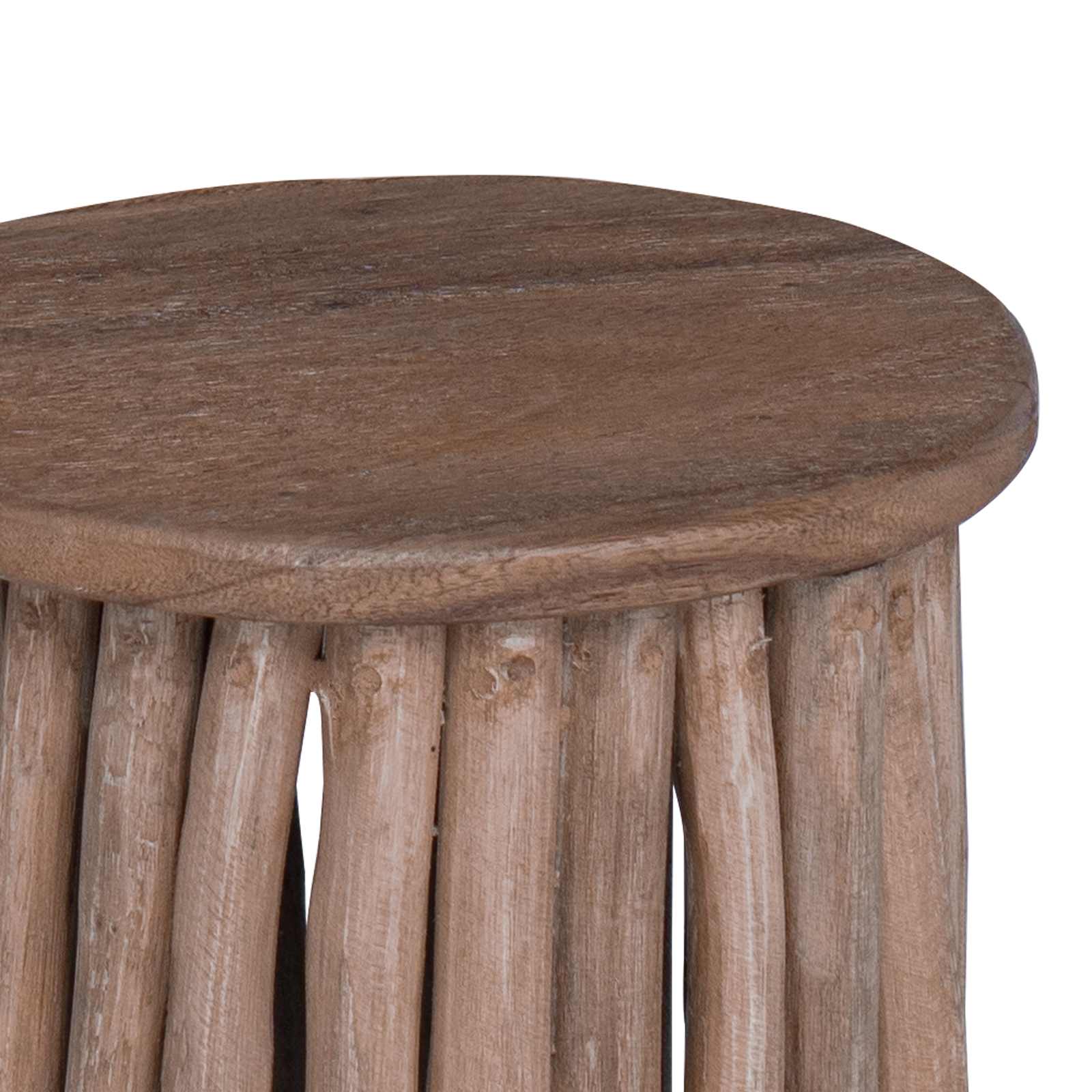 Taburete Natural 30 x 30 x 45 cm Madera de teca maciza