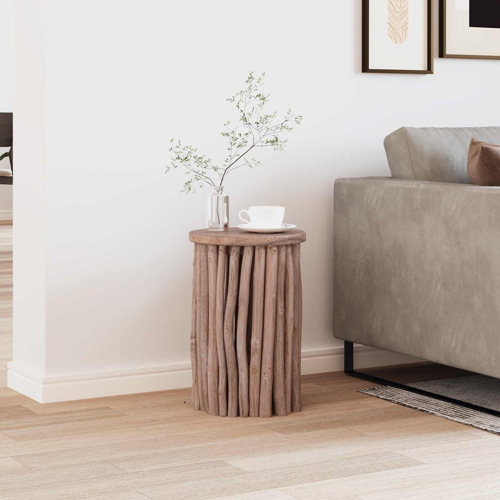 Taburete Natural 30 x 30 x 45 cm Madera de teca maciza