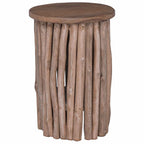 Taburete Natural 30 x 30 x 45 cm Madera de teca maciza