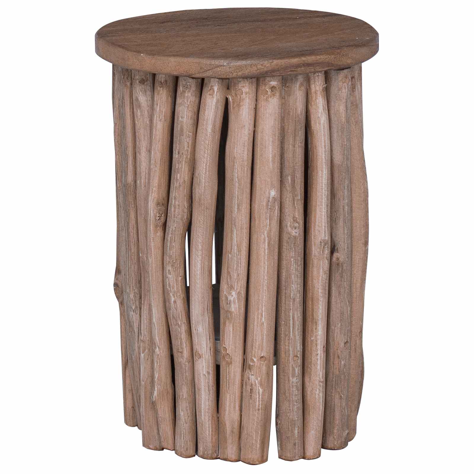 Taburete Natural 30 x 30 x 45 cm Madera de teca maciza