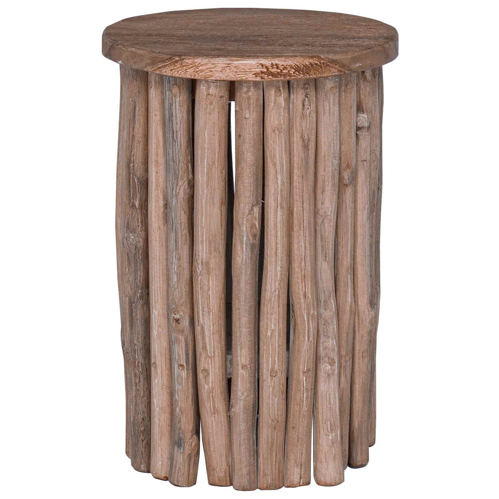Taburete Natural 30 x 30 x 45 cm Madera de teca maciza