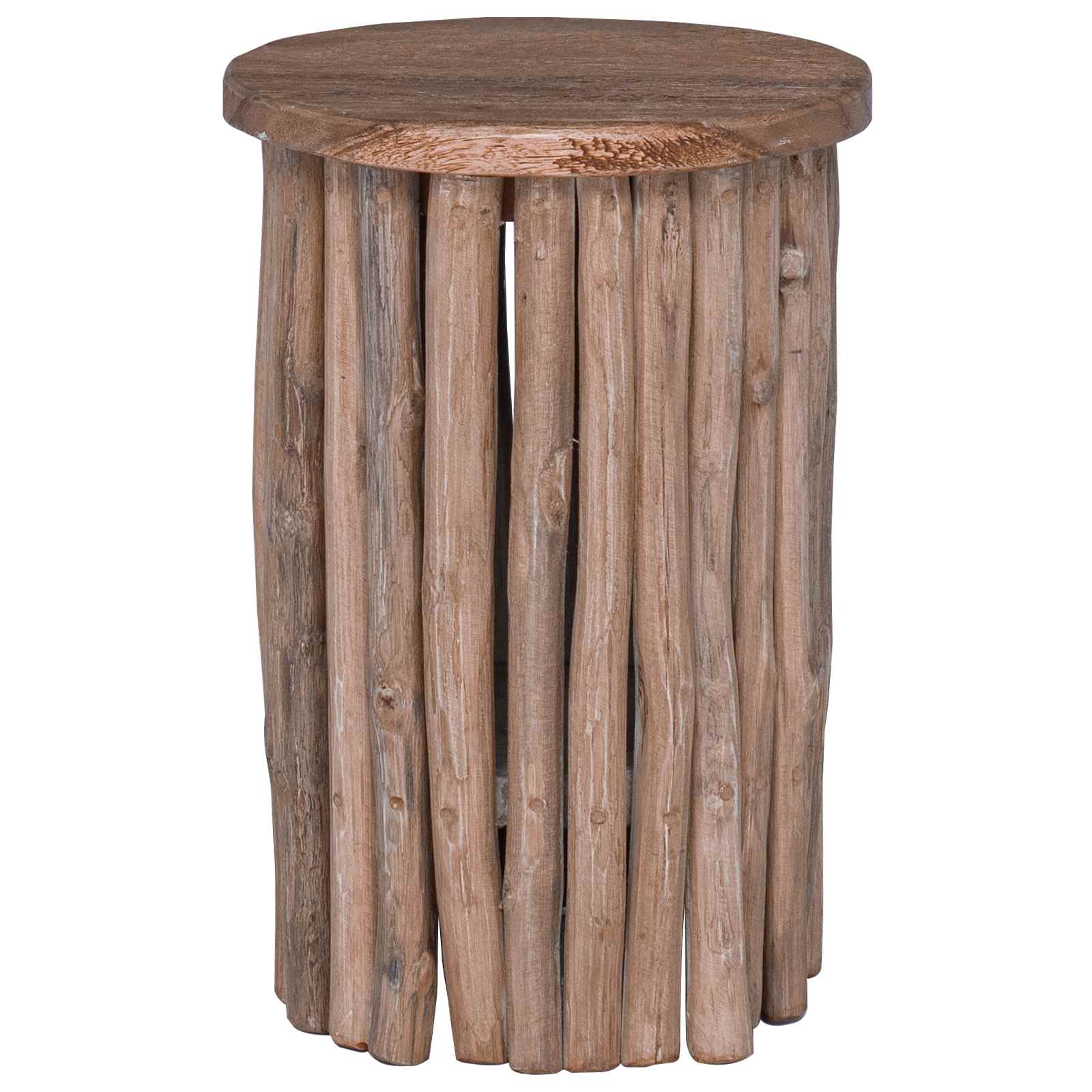 Taburete Natural 30 x 30 x 45 cm Madera de teca maciza