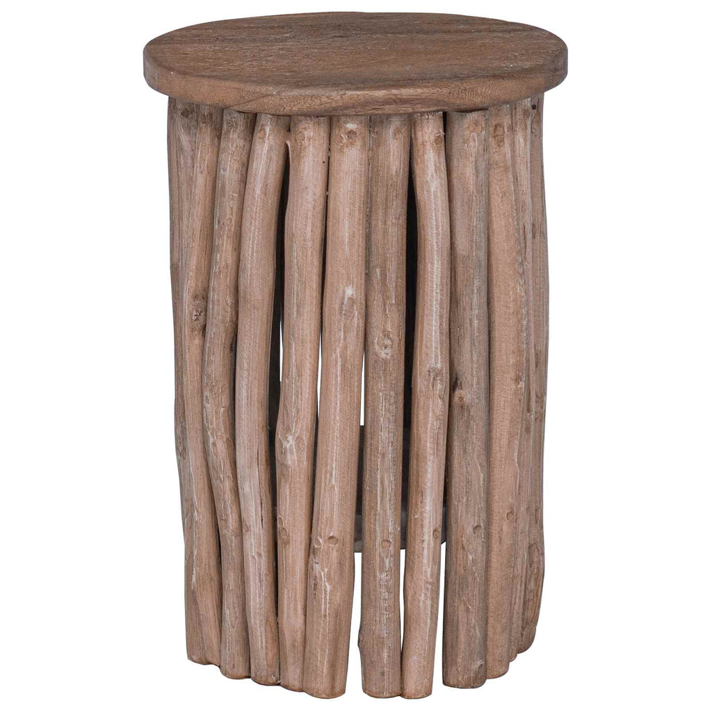 Taburete Natural 30 x 30 x 45 cm Madera de teca maciza