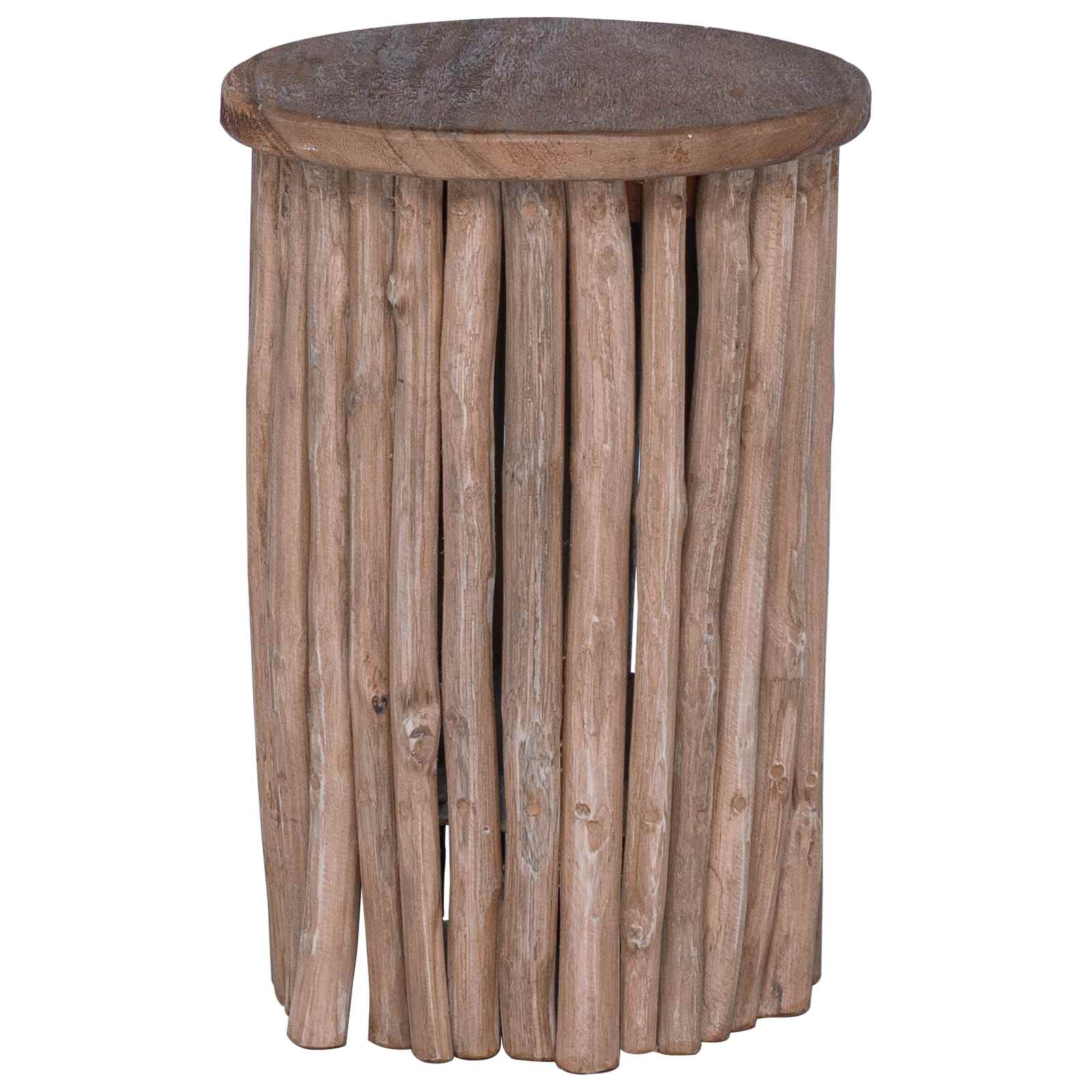 Taburete Natural 30 x 30 x 45 cm Madera de teca maciza