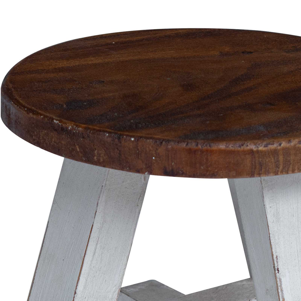 Taburete Natural 22 x 22 x 24 cm Madera de Caoba