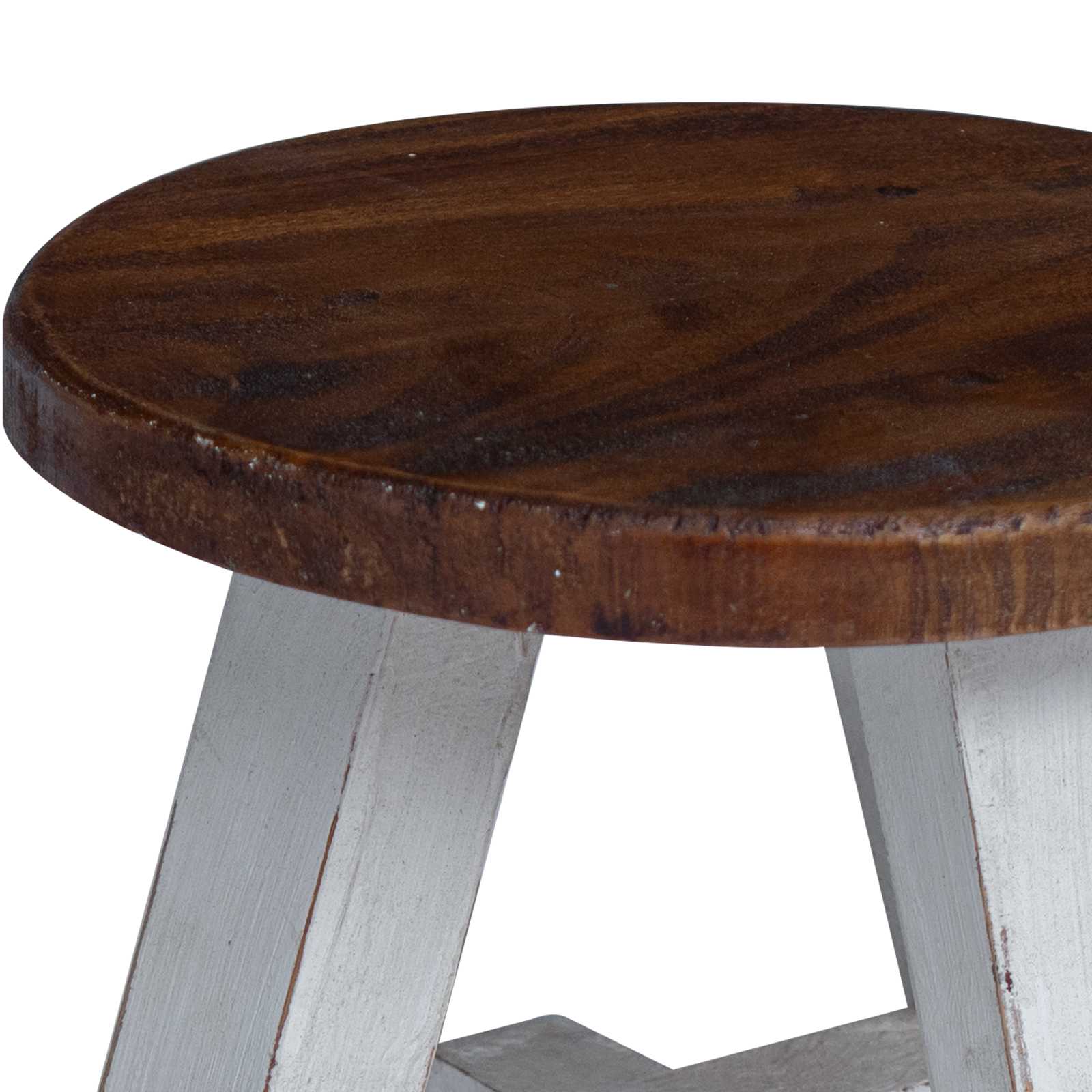 Taburete Natural 22 x 22 x 24 cm Madera de Caoba