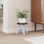 Taburete Natural 22 x 22 x 24 cm Madera de Caoba
