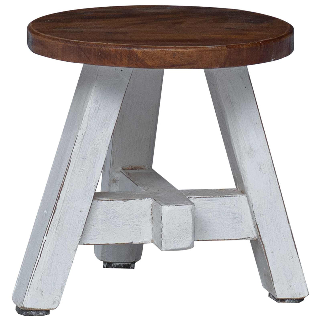 Taburete Natural 22 x 22 x 24 cm Madera de Caoba