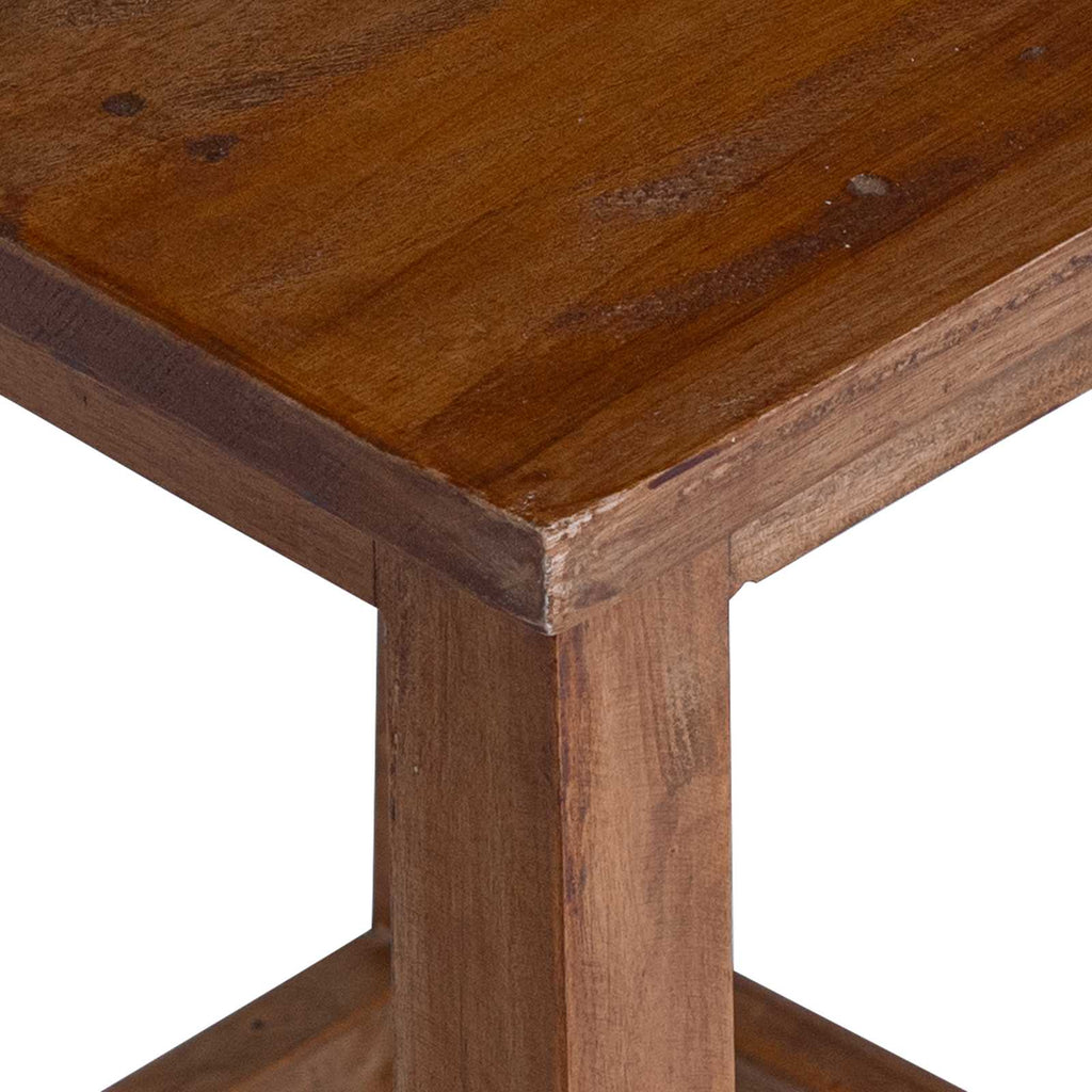 Taburete Natural 30 x 30 x 47 cm Madera de Caoba