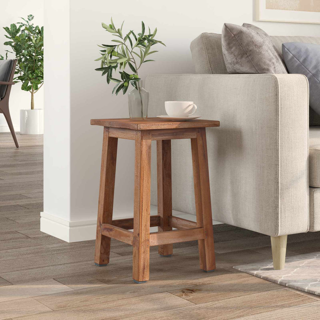 Taburete Natural 30 x 30 x 47 cm Madera de Caoba