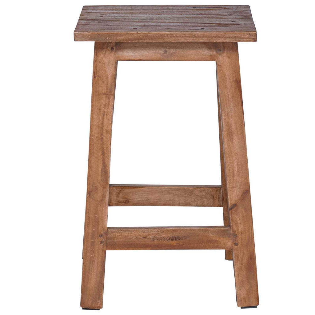 Taburete Natural 30 x 30 x 47 cm Madera de Caoba