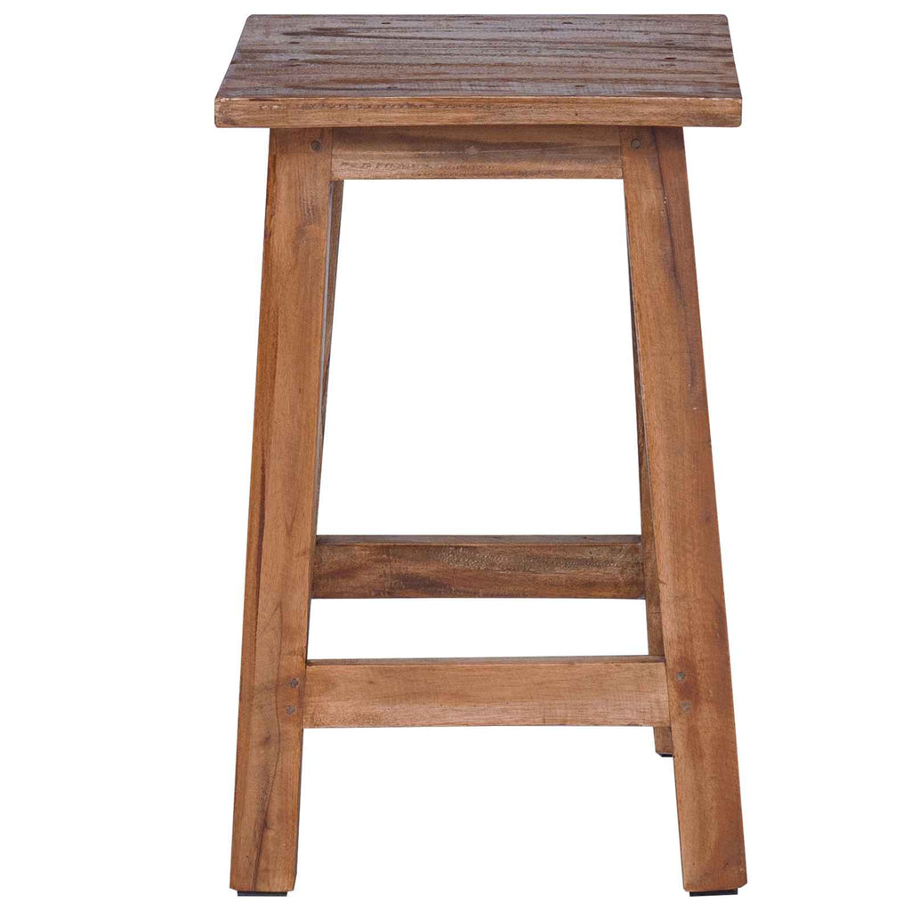 Taburete Natural 30 x 30 x 47 cm Madera de Caoba