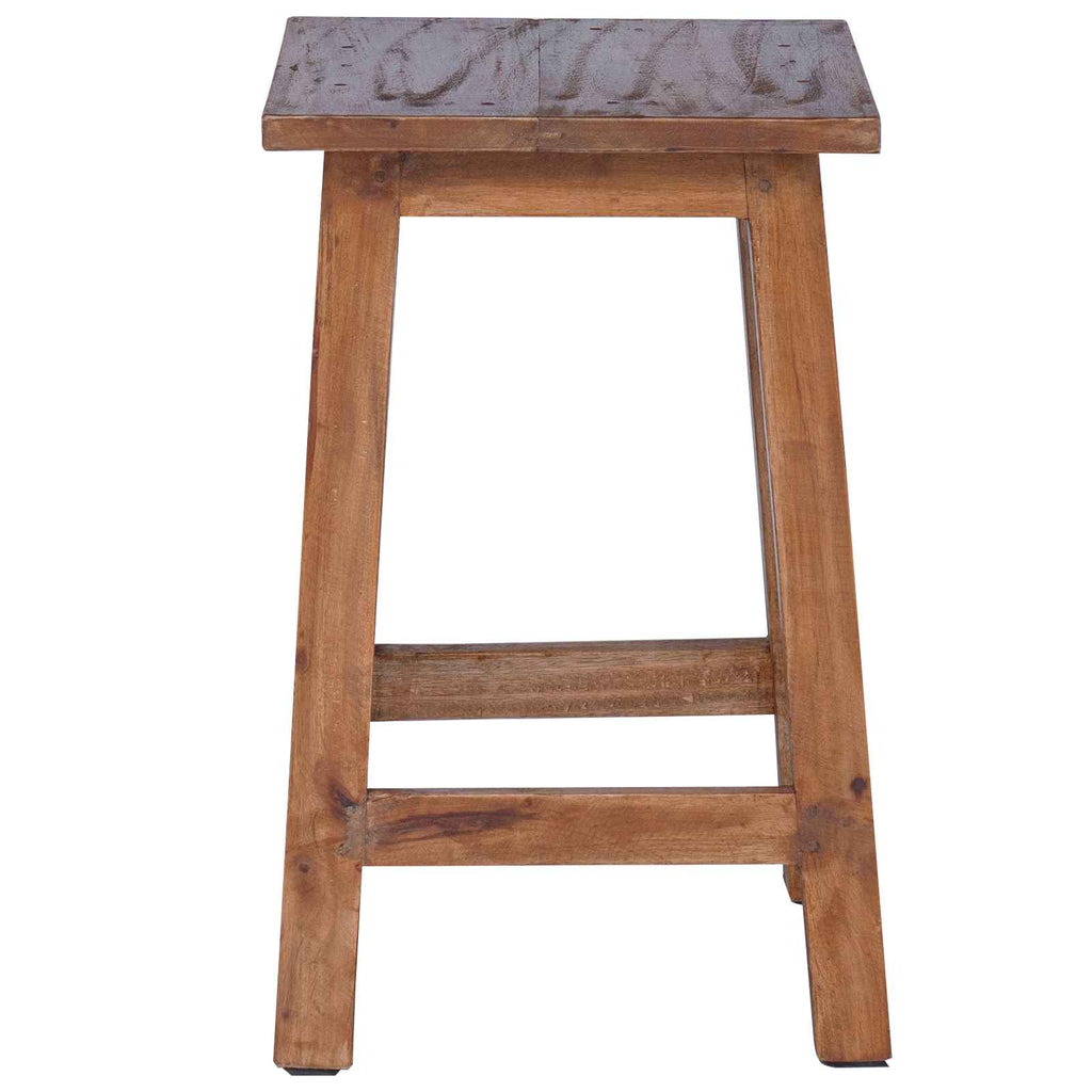Taburete Natural 30 x 30 x 47 cm Madera de Caoba