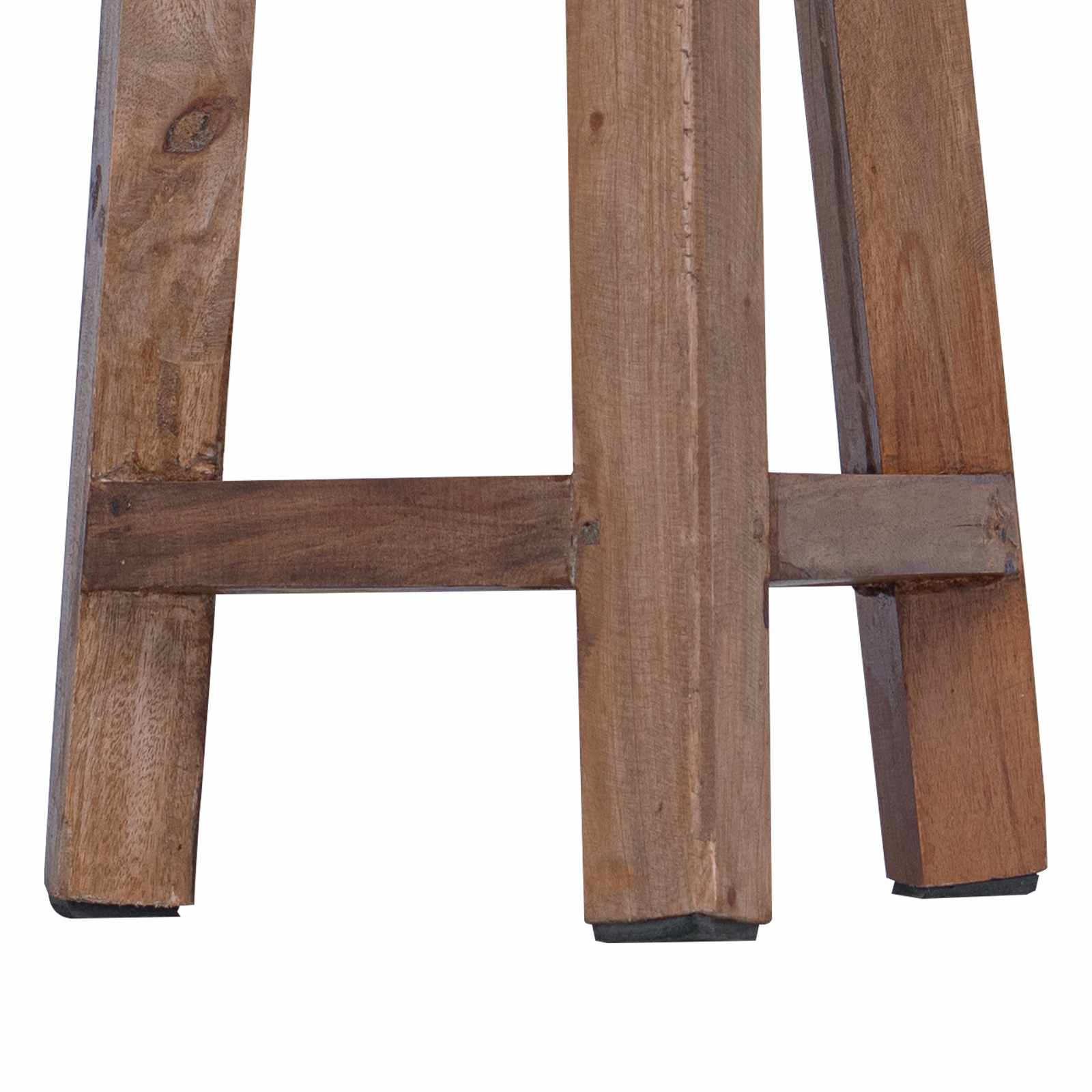 Taburete Natural 28 x 28 x 50 cm Madera de Caoba