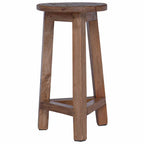 Taburete Natural 28 x 28 x 50 cm Madera de Caoba