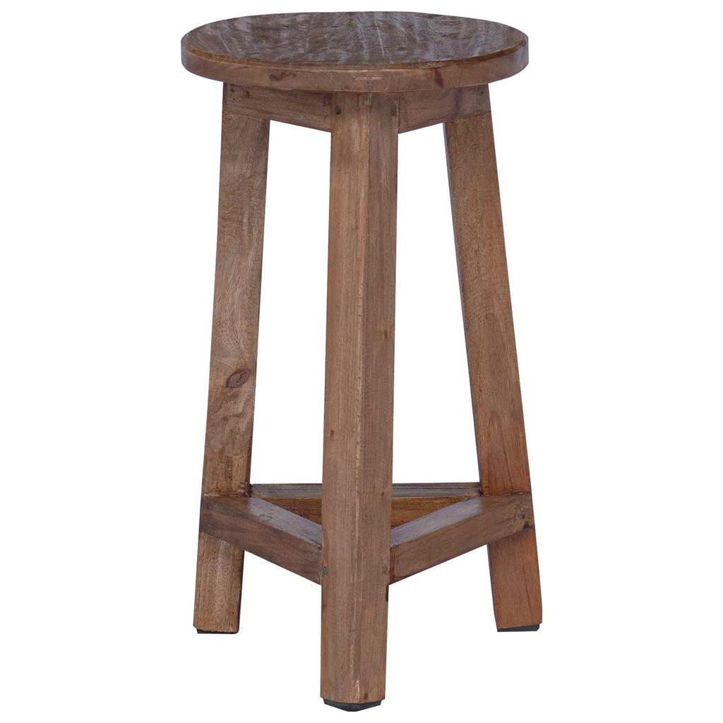 Taburete Natural 28 x 28 x 50 cm Madera de Caoba