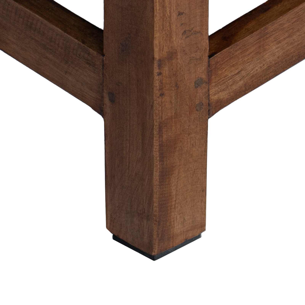 Taburete Natural 26 x 26 x 26 cm Madera de Caoba