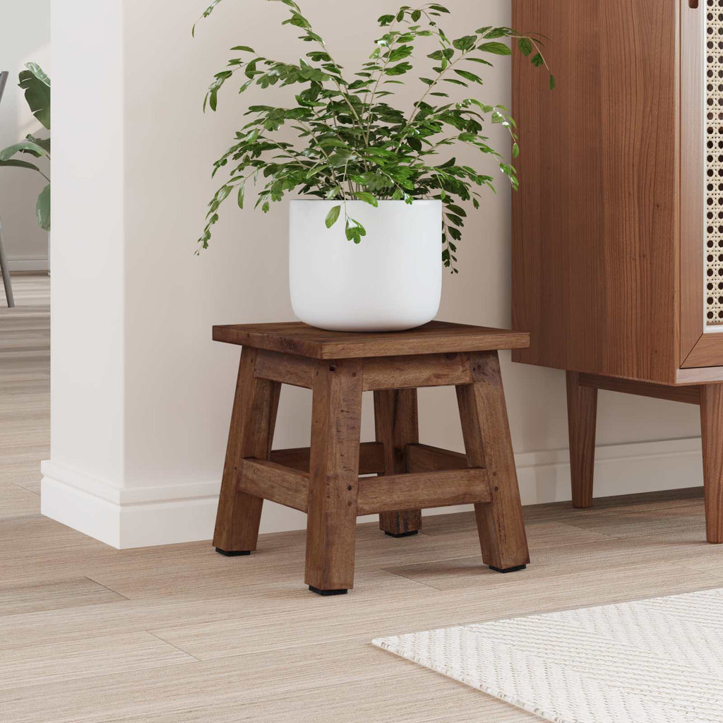 Taburete Natural 26 x 26 x 26 cm Madera de Caoba