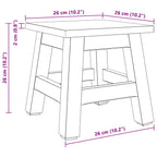 Taburete Natural 26 x 26 x 26 cm Madera de Caoba
