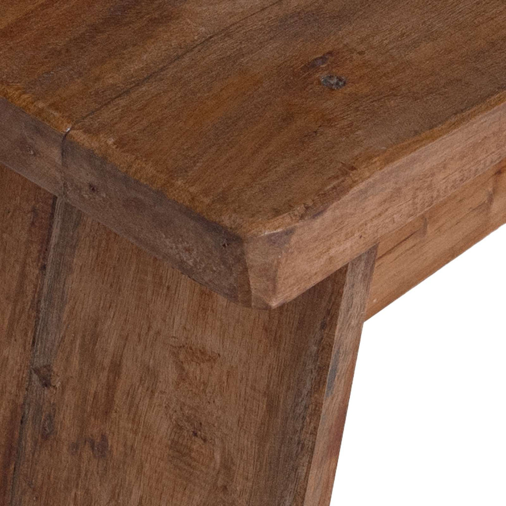 Taburete Natural 40 x 25 x 31 cm Madera de Caoba