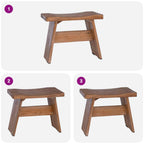 Taburete Natural 40 x 25 x 31 cm Madera de Caoba