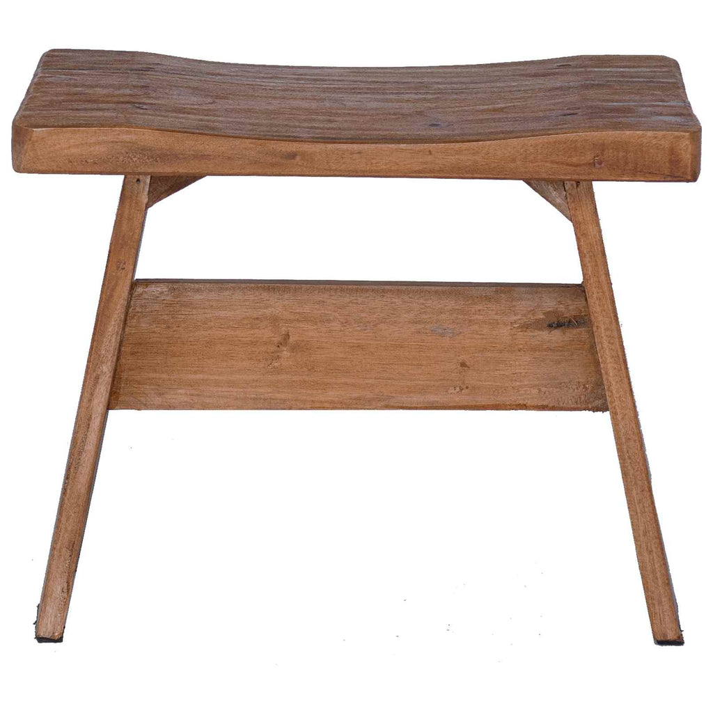 Taburete Natural 40 x 25 x 31 cm Madera de Caoba