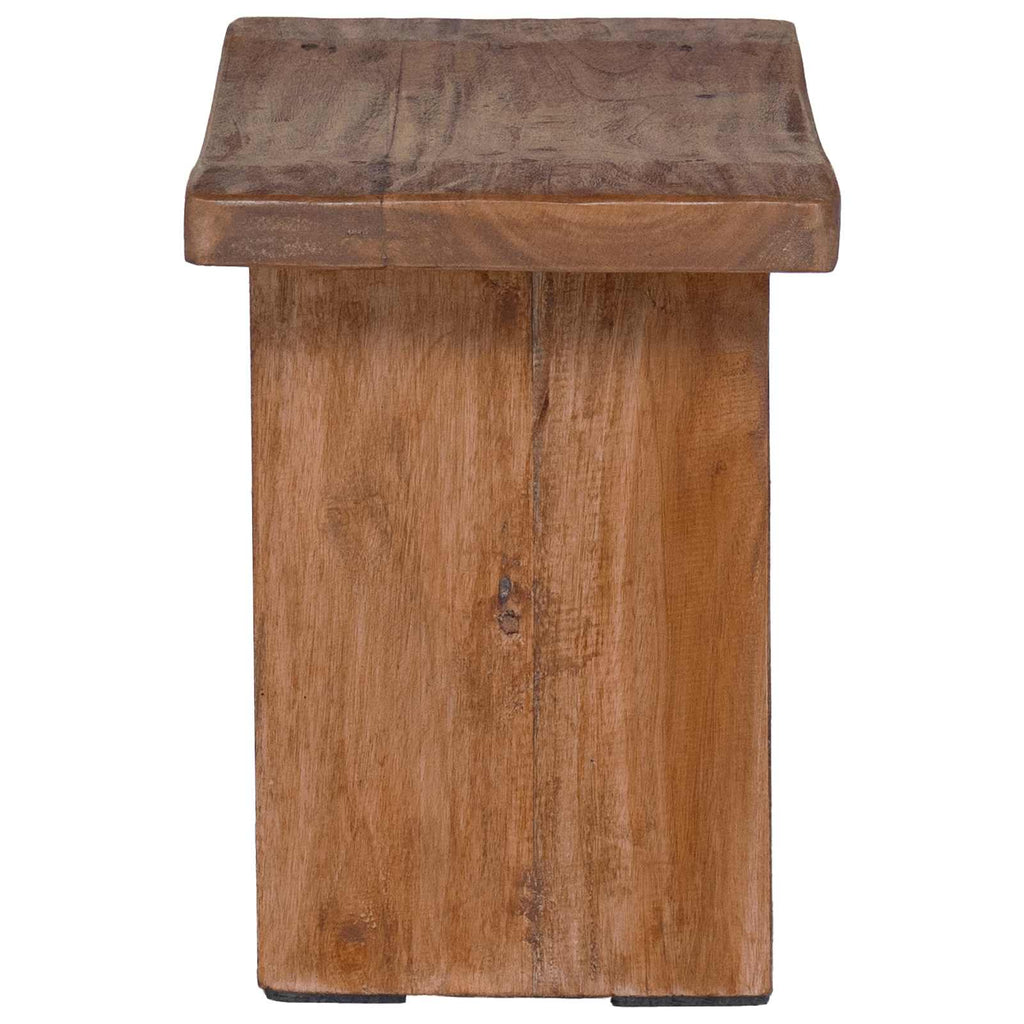 Taburete Natural 40 x 25 x 31 cm Madera de Caoba