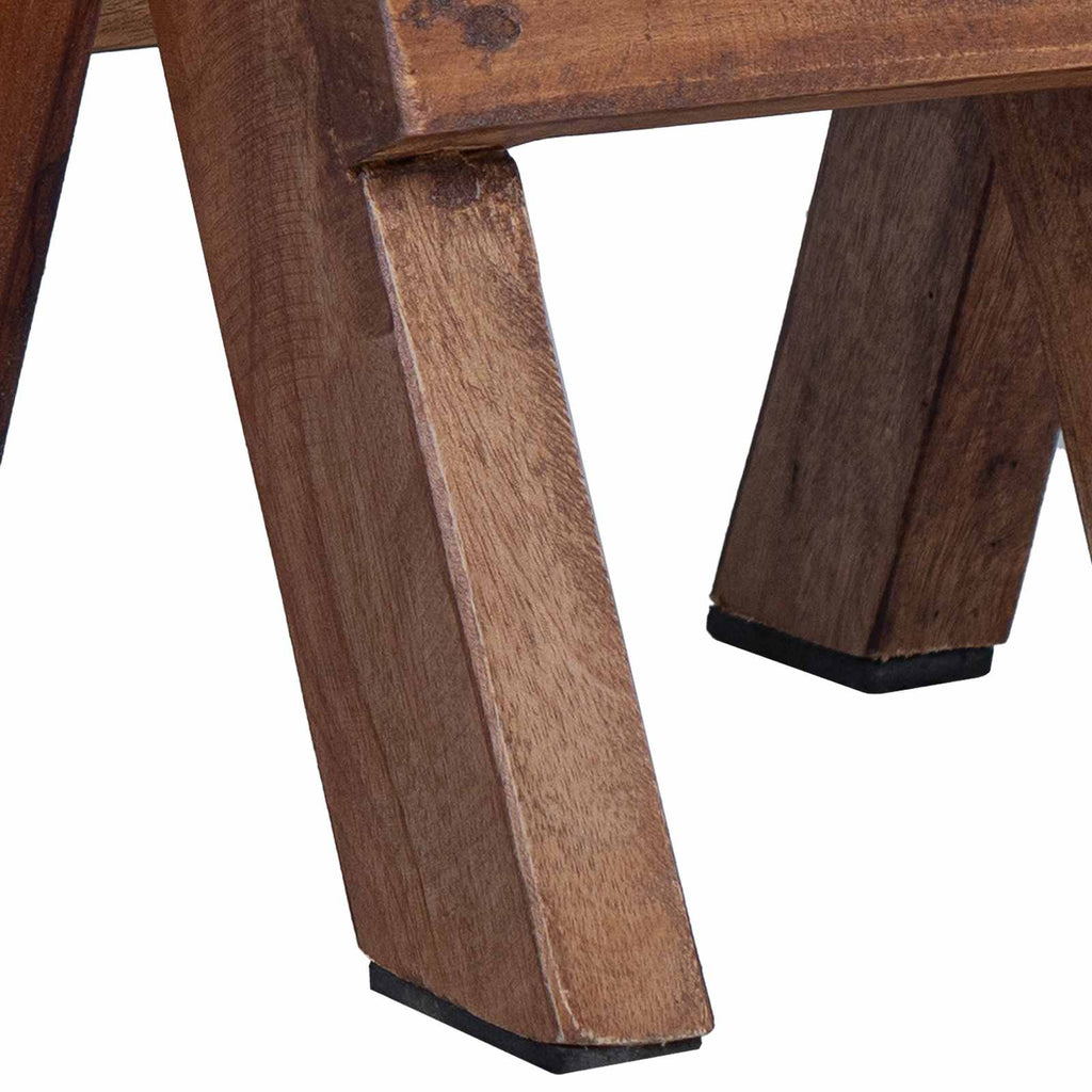 Taburete Natural 30 x 30 x 48 cm Madera maciza recuperada