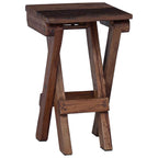Taburete Natural 30 x 30 x 48 cm Madera maciza recuperada