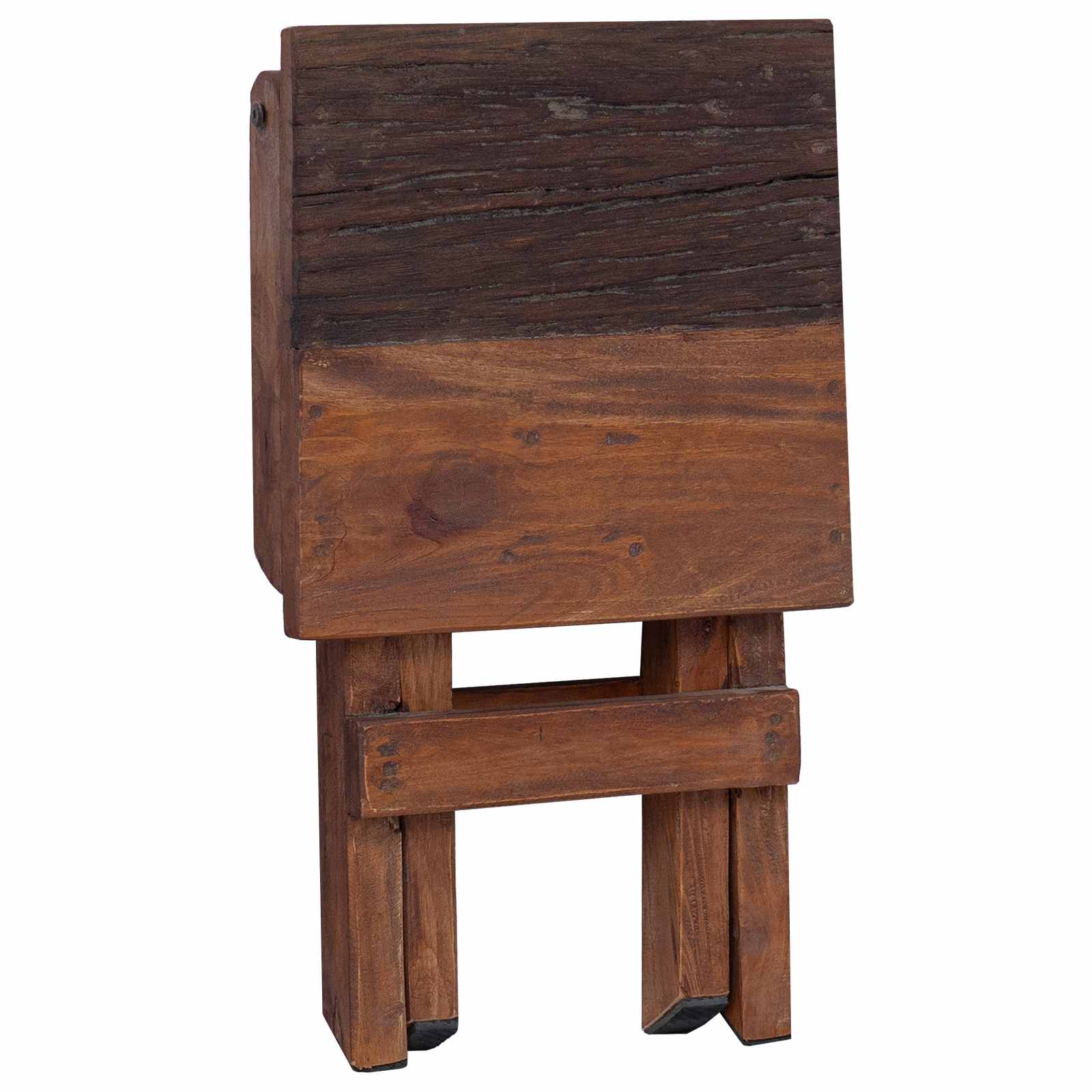 Taburete Natural 30 x 30 x 48 cm Madera maciza recuperada