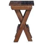 Taburete Natural 30 x 30 x 48 cm Madera maciza recuperada