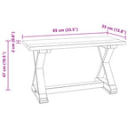 Banco Natural 85 x 35 x 46 cm Madera maciza recuperada