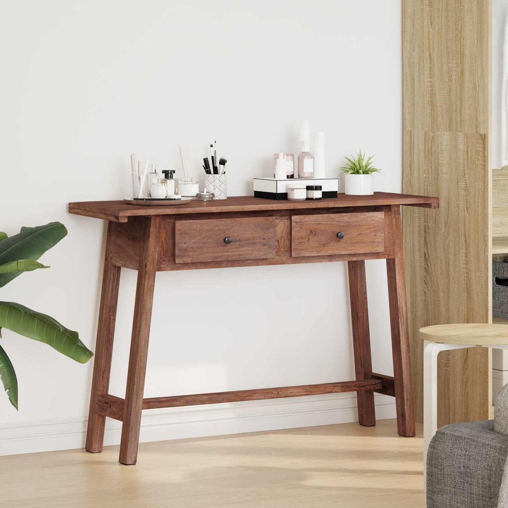 Escritorio Marrón 110 x 30 x 79 cm Madera de Caoba Sólida