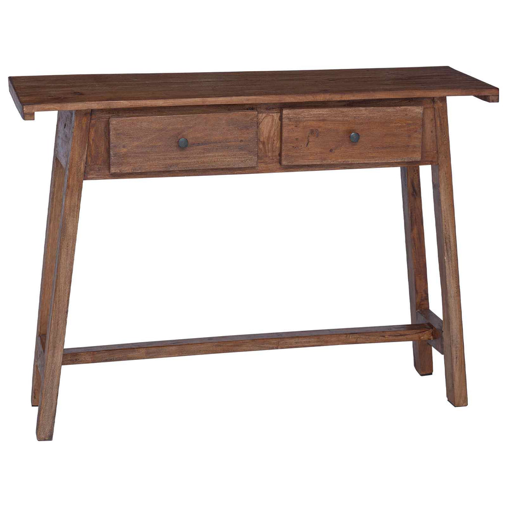 Escritorio Marrón 110 x 30 x 79 cm Madera de Caoba Sólida