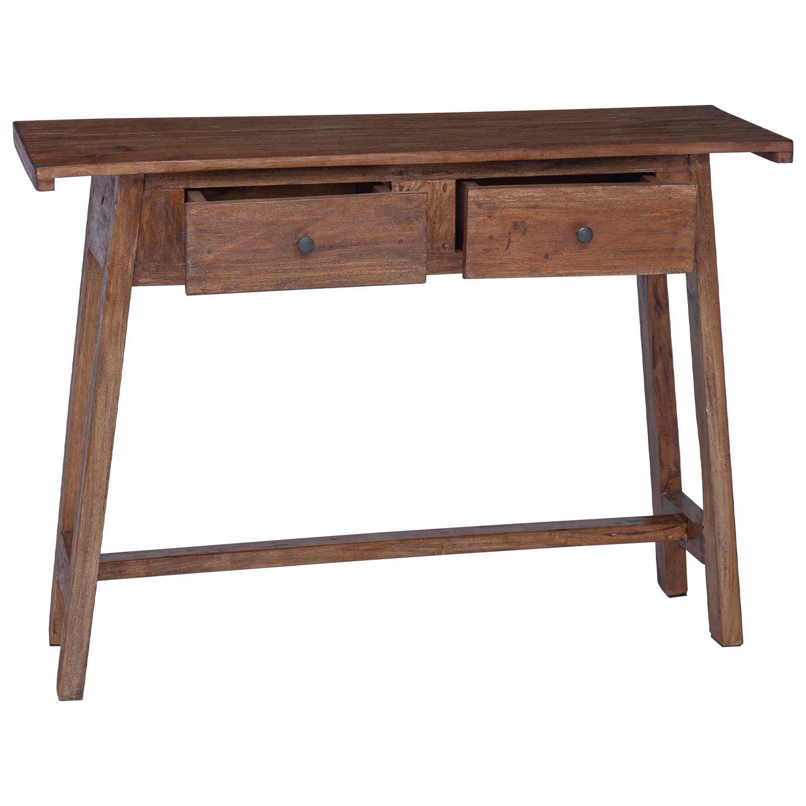 Escritorio Marrón 110 x 30 x 79 cm Madera de Caoba Sólida